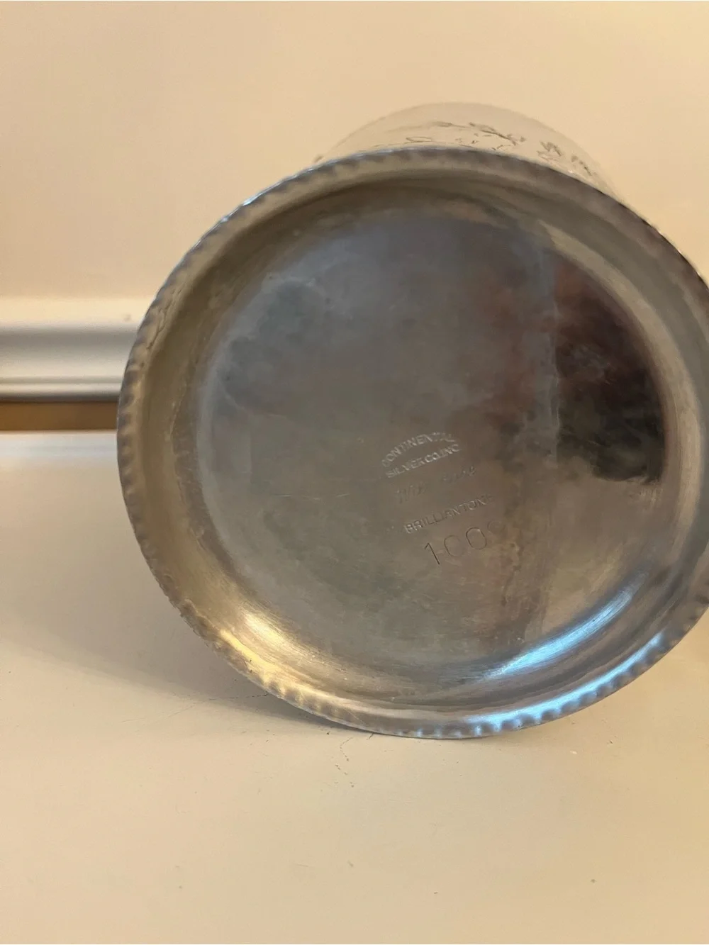 Continental Silver Co. Brilliantone Pitcher with Wild Rose Motif